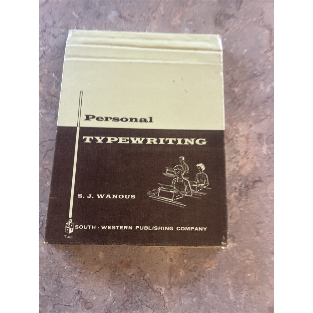 1959 Personal Typewriting S. J. Wanous HardCover